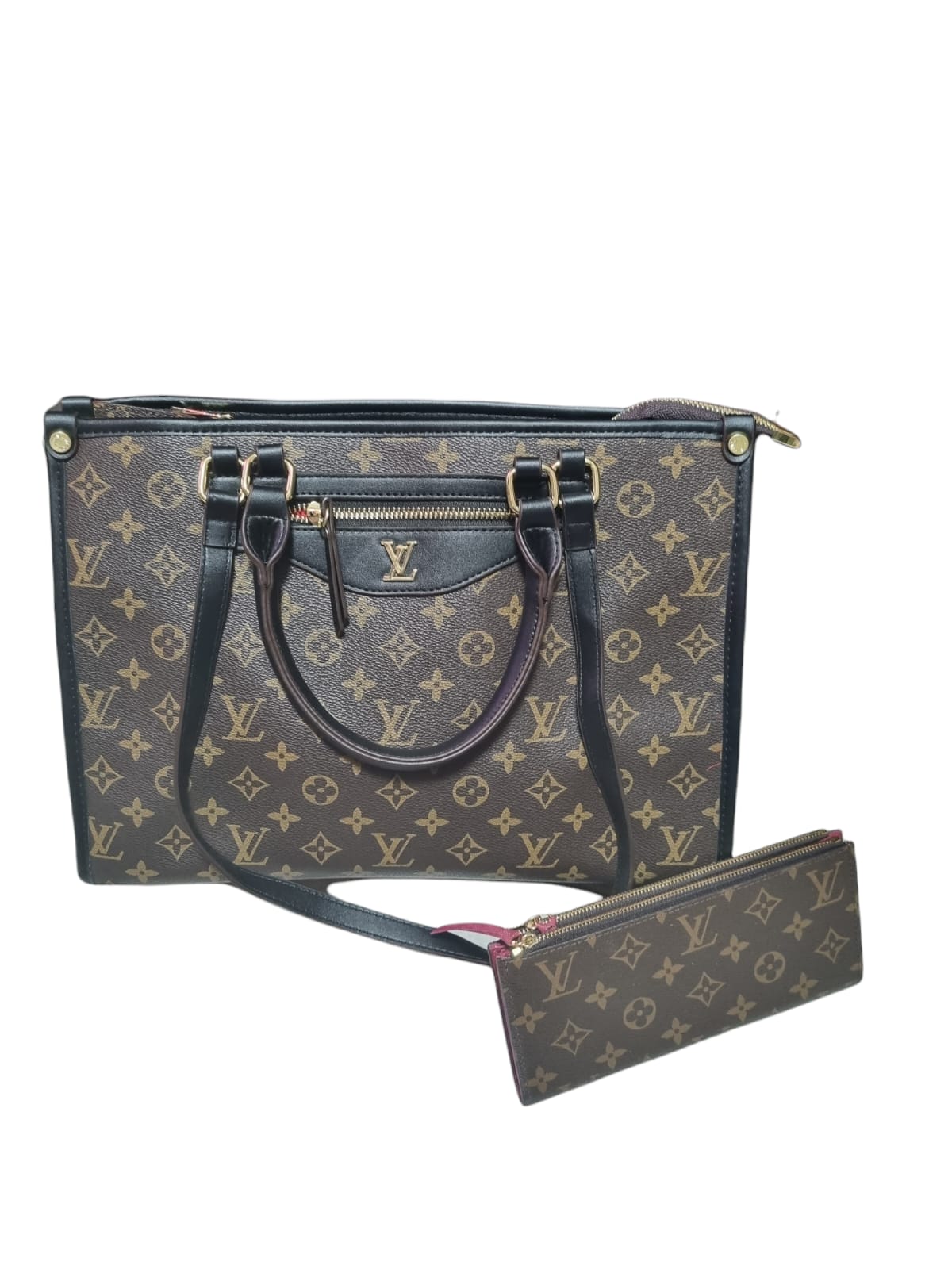 LV Bag - White and Brown With Purse - Fragrance Deliver SA