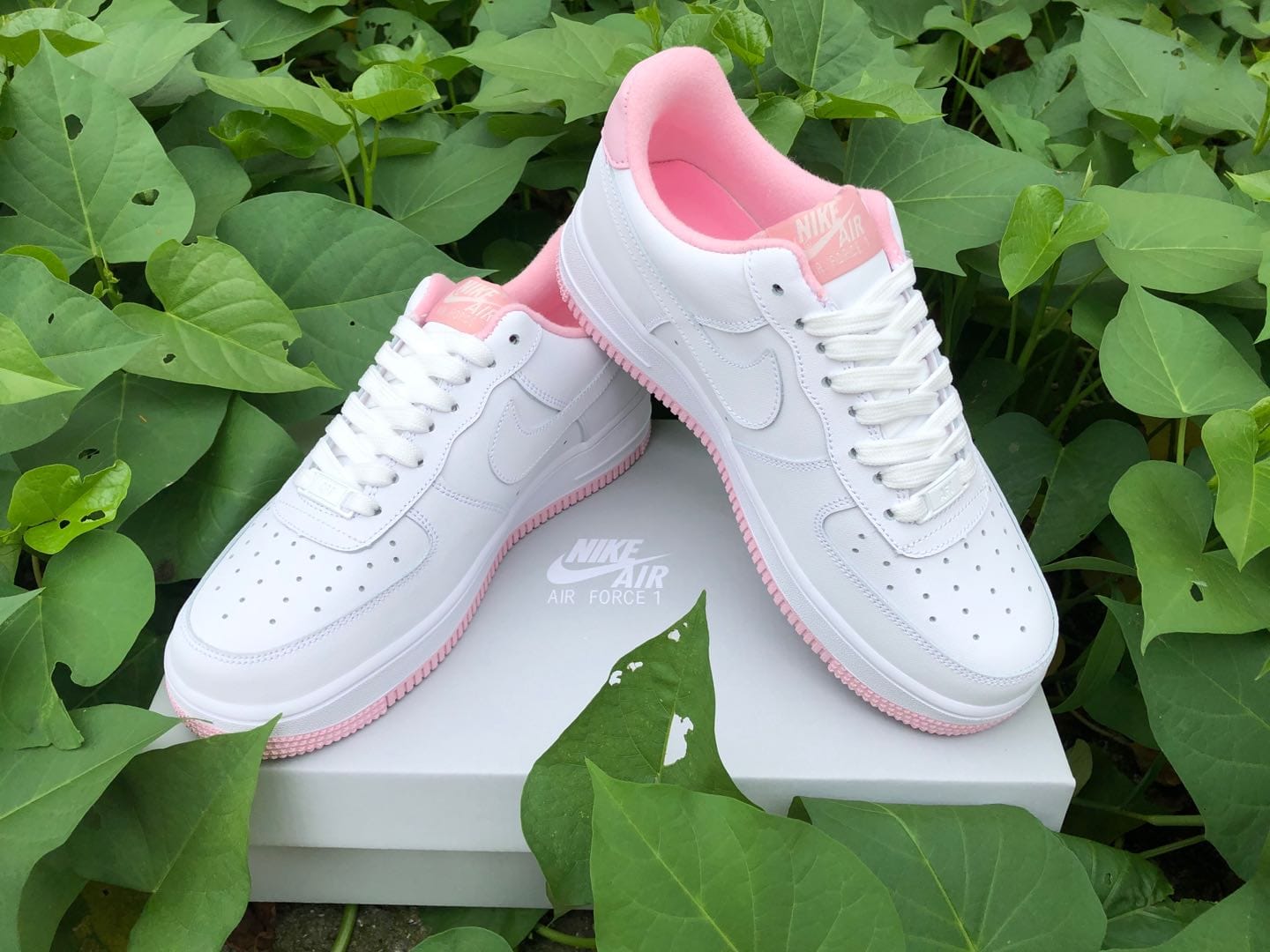 Nike Air Force 1 White & Pink - Fragrance Deliver SA