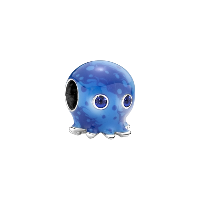 Blue Octopus Charm