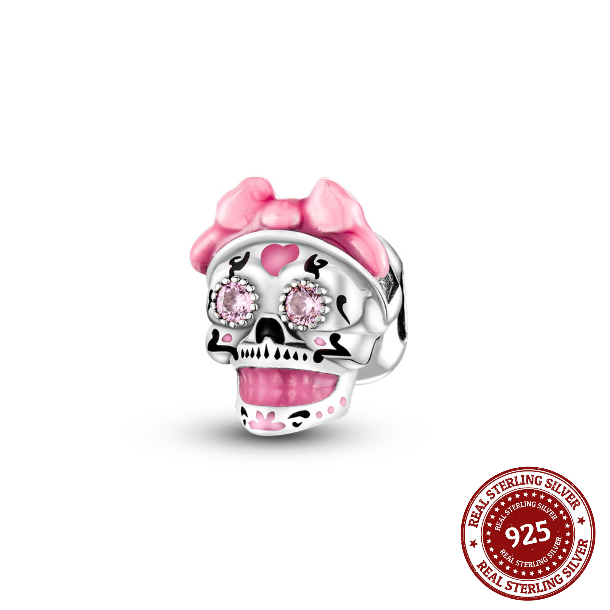 Pink Mexican Skull Charm