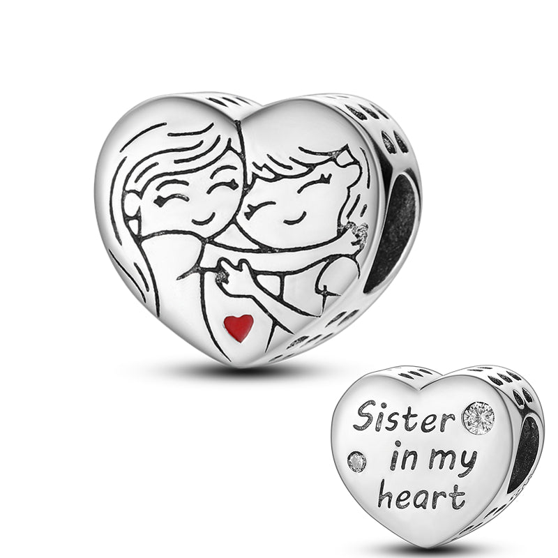 Sister Heart Charm