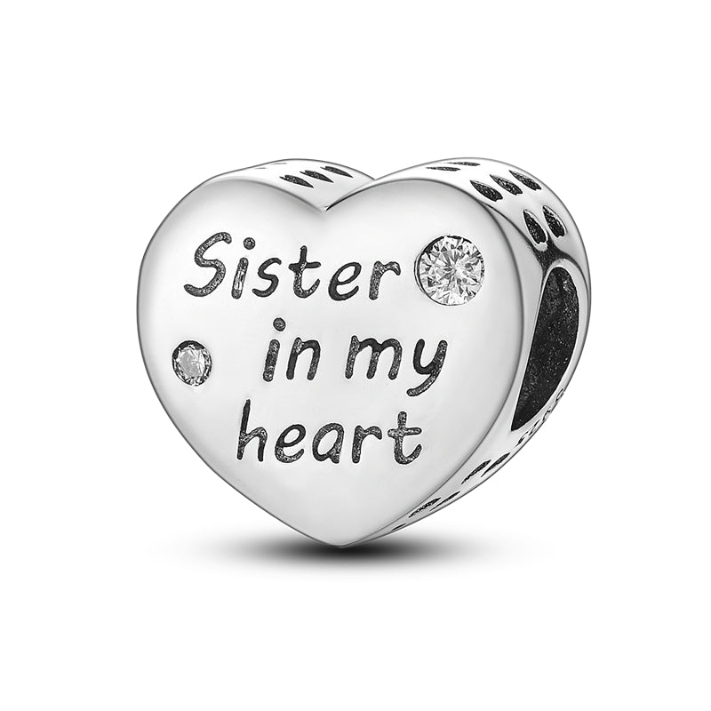 Sister Heart Charm