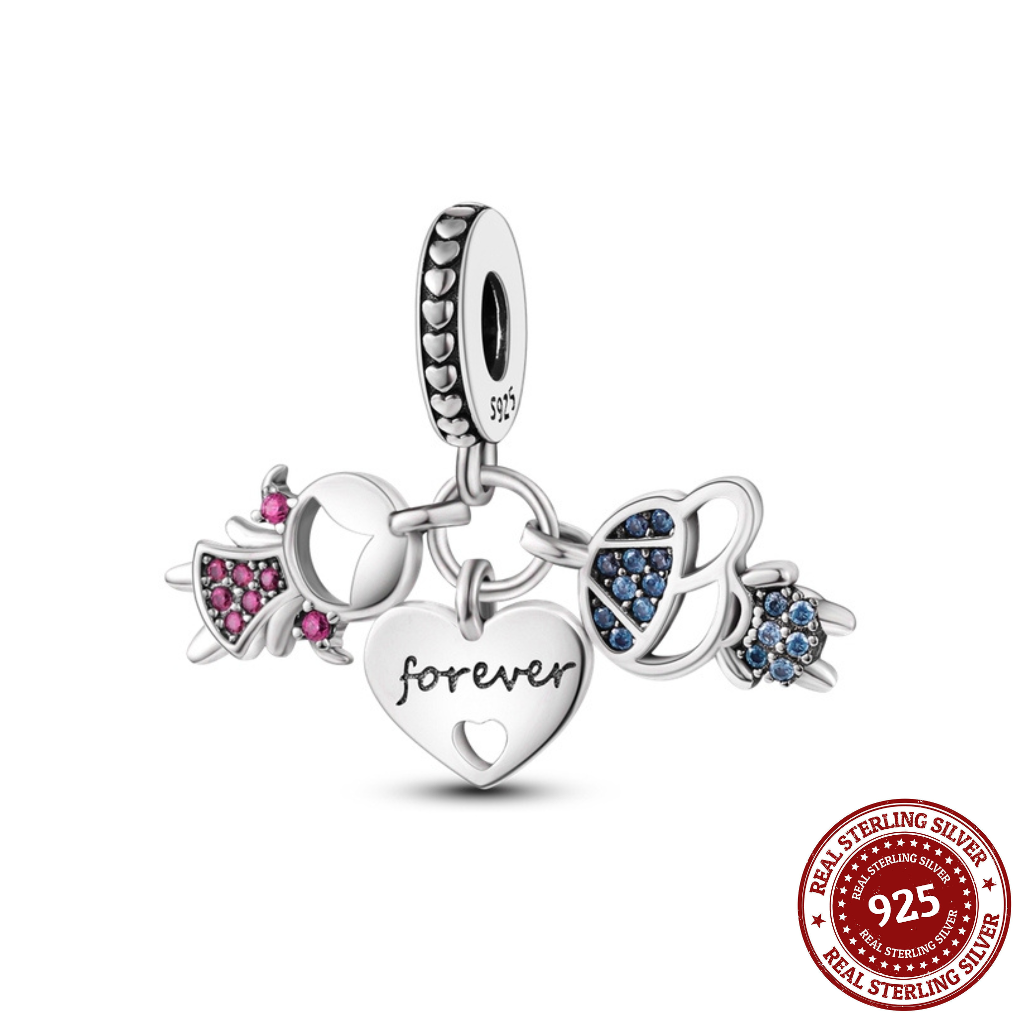 Boy and Girl Forever Charm