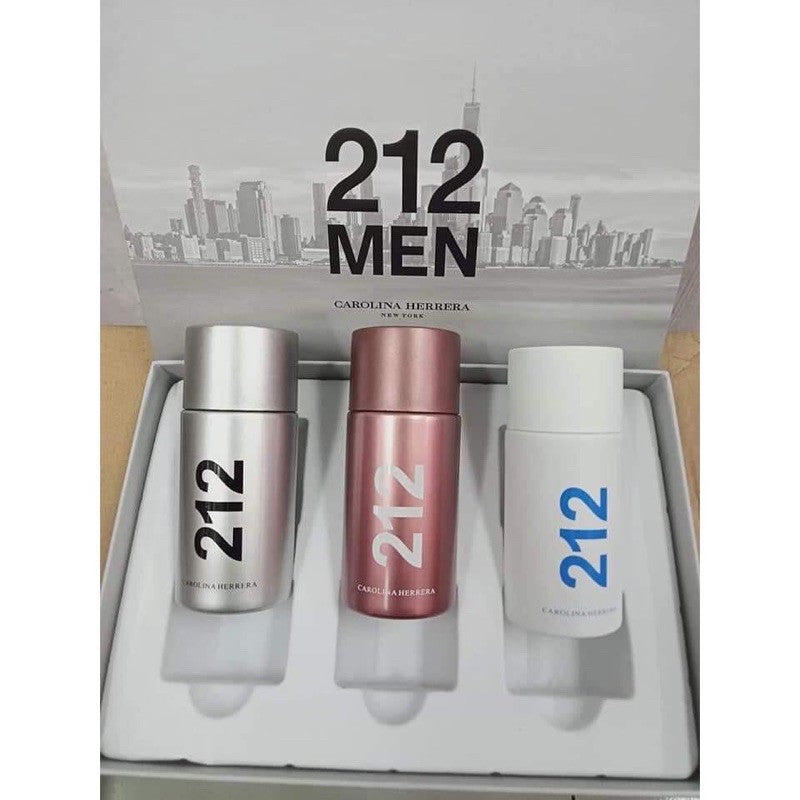 Carolina Herrera 212 Mens Gift set - 3 x 30ml - Fragrance Deliver SA
