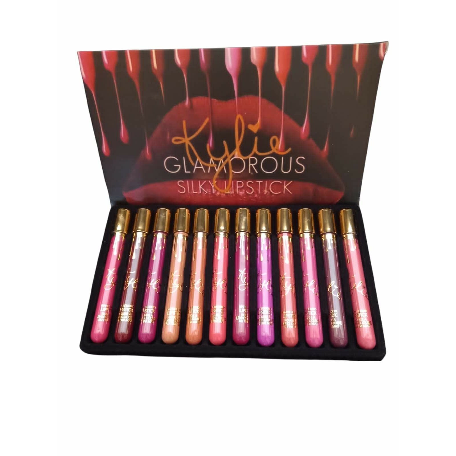 KJ Makeup - Glamorous Silk Lipstick Set of 12 - Fragrance Deliver SA